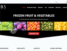 Tablet Screenshot of bsfoods.com